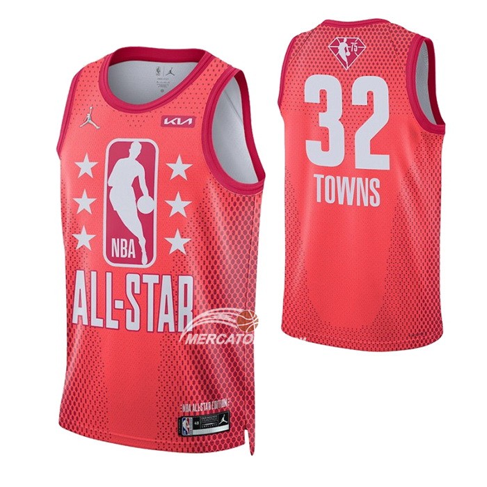 Maglia All Star 2022 Minnesota Timberwolves Karl-Anthony Towns NO 32 Marrone